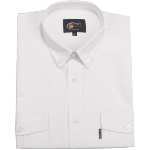 Biała koszula bawełniana z kieszeniami Mr.Unique z krótkim rękawem  Mr.unique L mensklep