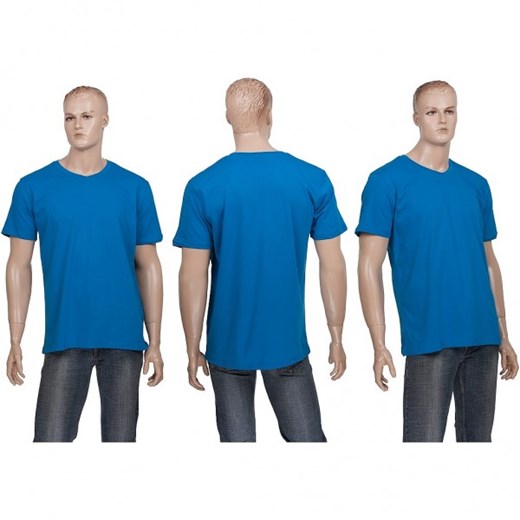 T-Shirt V Neck D555 SIGNATURE 2 - turkus D555  L mensklep