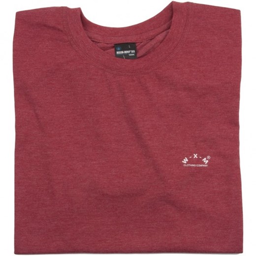 T-shirt męski czerwony Wexim bawełniany z krótkimi rękawami 