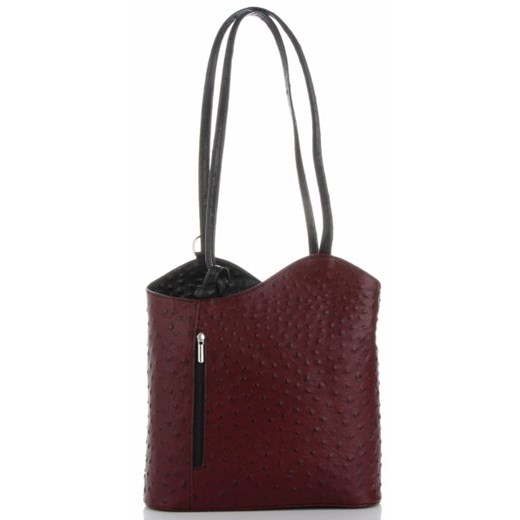 Shopper bag Genuine Leather matowa na ramię skórzana elegancka 