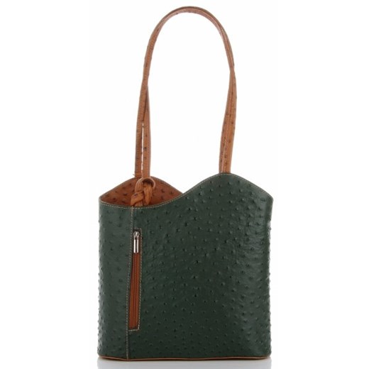 Shopper bag Genuine Leather bez dodatków skórzana na ramię 