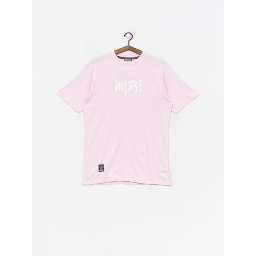 T-shirt męski różowy Massdnm z krótkim rękawem 