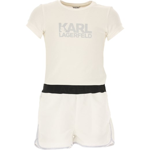 Karl Lagerfeld Spodenki Dziecięce dla Dziewczynek, biały, Poliester, 2019, 10Y 12Y 14Y 16Y 8Y  Karl Lagerfeld 16Y RAFFAELLO NETWORK