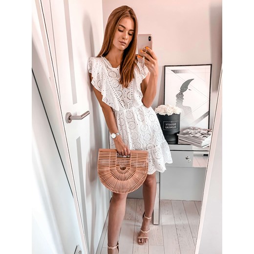 Sukienka ażurowa biała  L'Amour uniwersalny L'amour Boutique