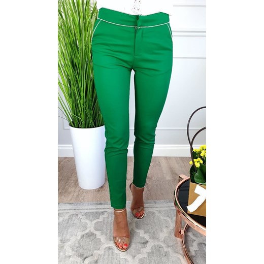 Spodnie damskie wiosenne zielone 