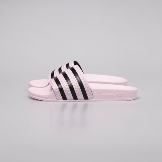 Różowe klapki damskie Adidas Originals sportowe na płaskiej podeszwie 