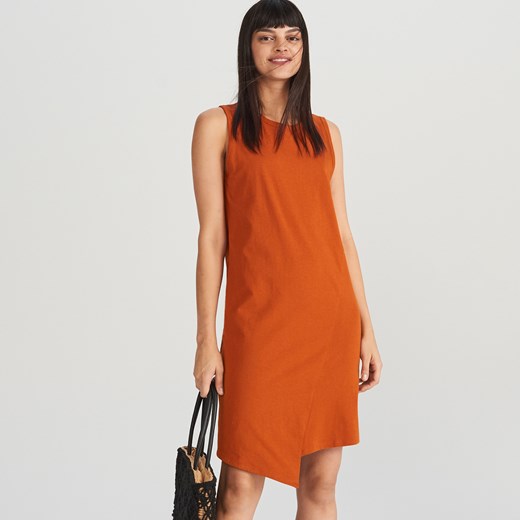 Reserved - Dzianinowa sukienka - Pomarańczowy Reserved  S 