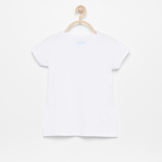 Reserved - T-shirt z marszczeniami - Biały  Reserved 116 