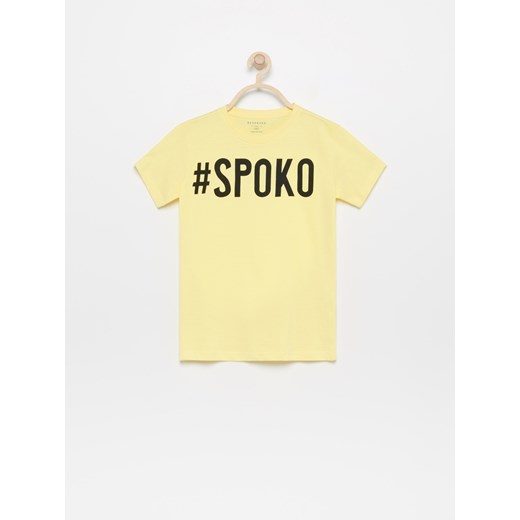 Reserved - T-shirt z nadrukiem - Żółty Reserved  98 
