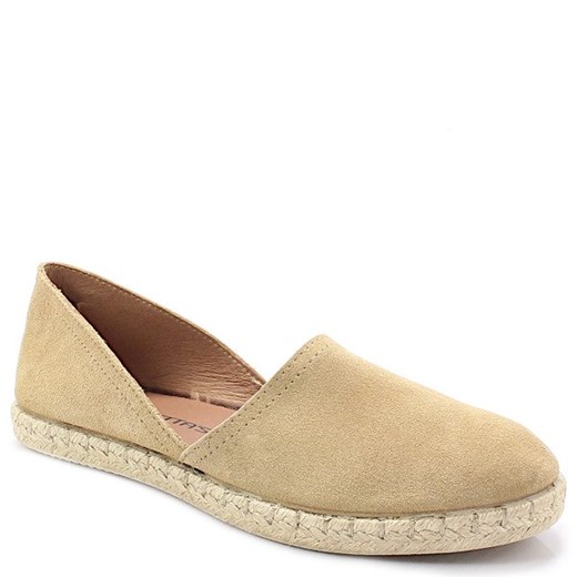 Espadryle damskie Mariettas beżowe z tkaniny 
