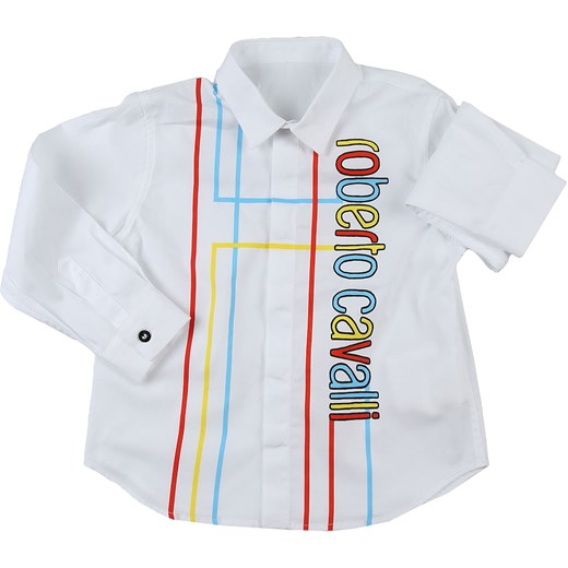 Roberto Cavalli Koszule Niemowlęce dla Chłopców, biały, Bawełna, 2019, 18M 2Y 3Y Roberto Cavalli  3Y RAFFAELLO NETWORK