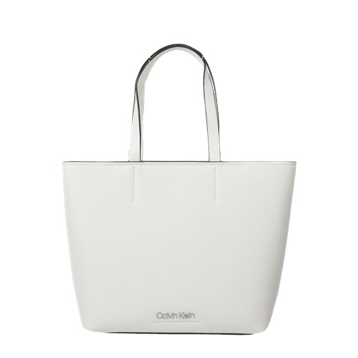 Shopper bag Calvin Klein ze skóry ekologicznej duża 
