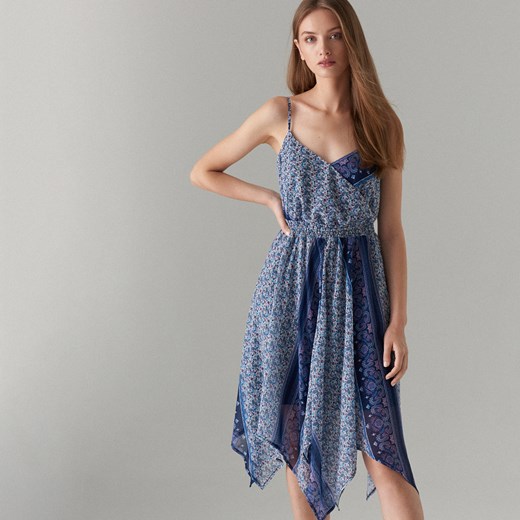 Mohito - Szyfonowa sukienka we wzór paisley - Niebieski Mohito  36 