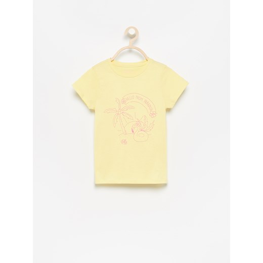 Reserved - T-shirt z nadrukiem - Żółty Reserved  128 