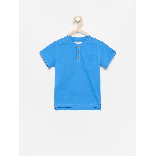 Reserved - T-shirt z guzikami - Niebieski Reserved  110 