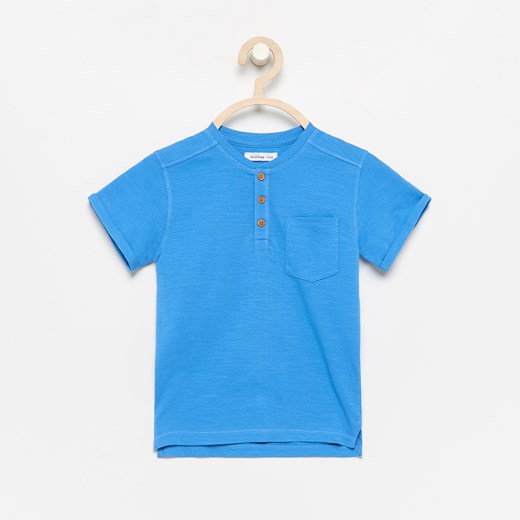 Reserved - T-shirt z guzikami - Niebieski  Reserved 116 