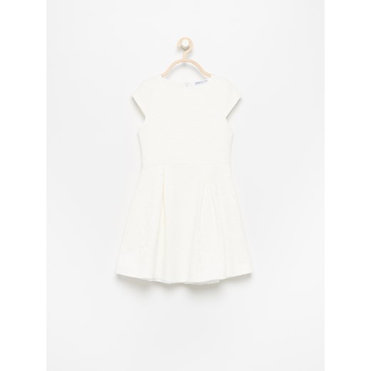 Reserved - Biała żakardowa sukienka - Biały  Reserved 116 