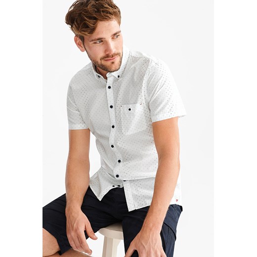 Koszula męska Westbury Premium casual bez wzorów z kołnierzykiem button down 