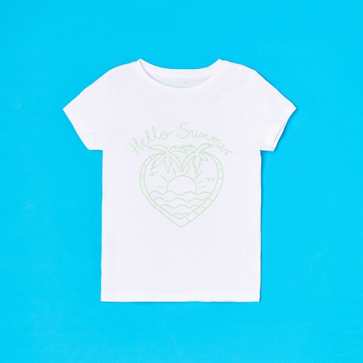 Reserved - T-shirt z nadrukiem - Biały  Reserved 116 