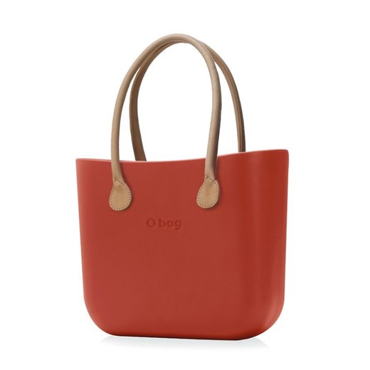 Shopper bag czerwona O Bag na ramię matowa 
