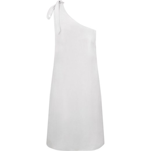Sukienka Armani biała z asymetrycznym dekoltem bez rękawów asymetryczna 