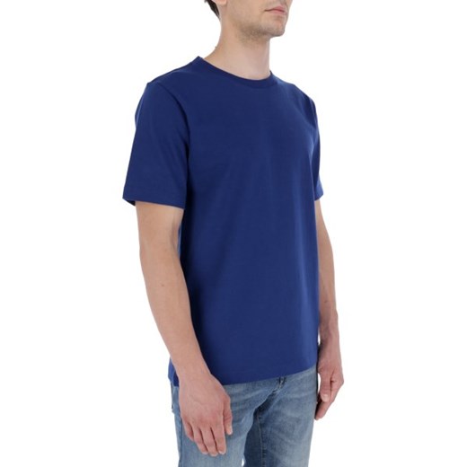 T-shirt męski Calvin Klein niebieski z krótkimi rękawami jesienny 