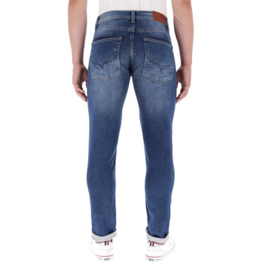 Jeansy męskie Pepe Jeans bez wzorów niebieskie na wiosnę 