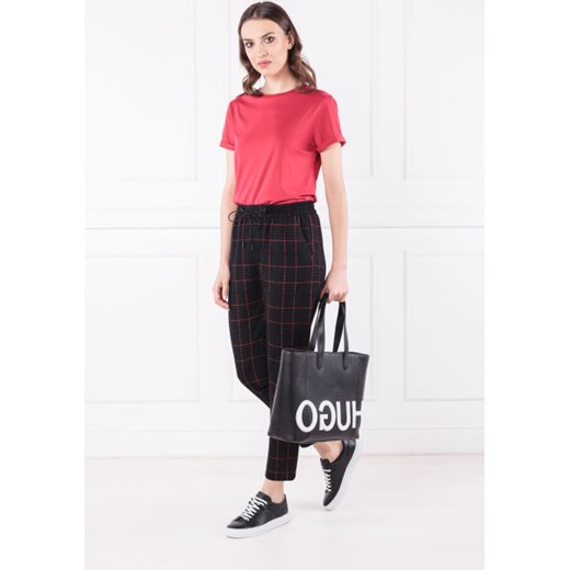 Hugo Boss shopper bag z aplikacjami duża 