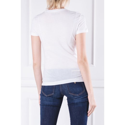 Bluzka damska Guess Jeans z krótkim rękawem z okrągłym dekoltem 
