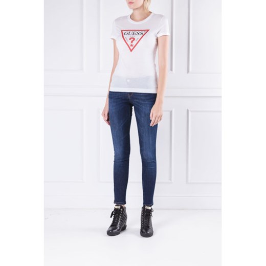 Bluzka damska Guess Jeans z krótkim rękawem w stylu młodzieżowym 