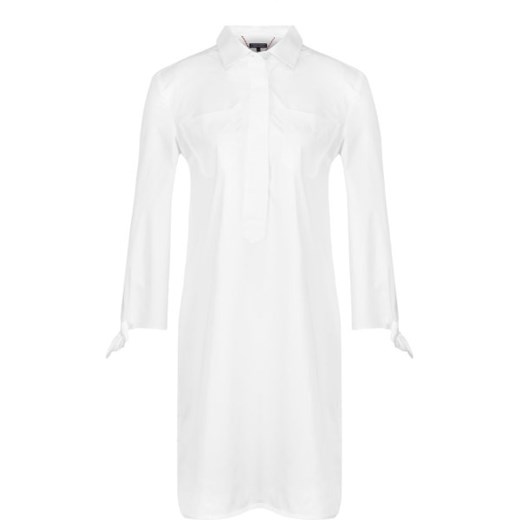 Sukienka Tommy Hilfiger biała na urodziny koszulowa 