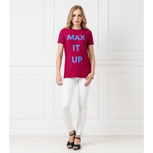 Bluzka damska Max & Co. z krótkim rękawem z okrągłym dekoltem 