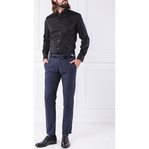 Koszula męska czarna Lacoste elegancka bez wzorów 