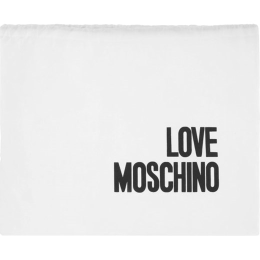Shopper bag Love Moschino bez dodatków biała na ramię mieszcząca a7 