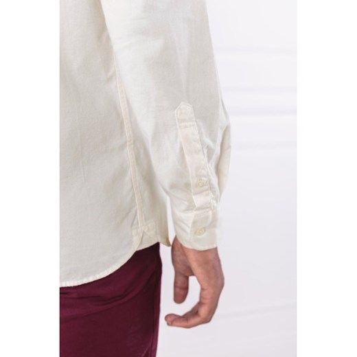 Koszula męska Lacoste biała z długimi rękawami 