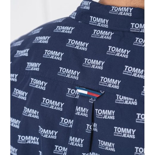 Koszula męska Tommy Jeans z długim rękawem w abstrakcyjnym wzorze 