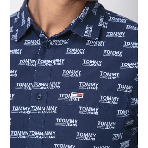 Koszula męska Tommy Jeans w abstrakcyjnym wzorze młodzieżowa 