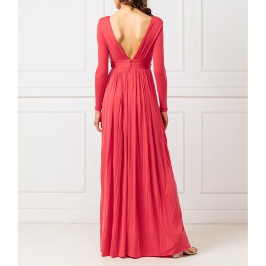 Sukienka Elisabetta Franchi na sylwestra z okrągłym dekoltem elegancka prosta bez wzorów 