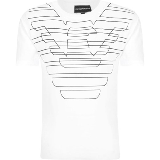 T-shirt chłopięce Emporio Armani biały z krótkimi rękawami 