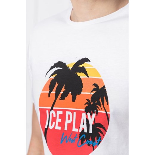 T-shirt męski biały Ice Play z krótkimi rękawami 