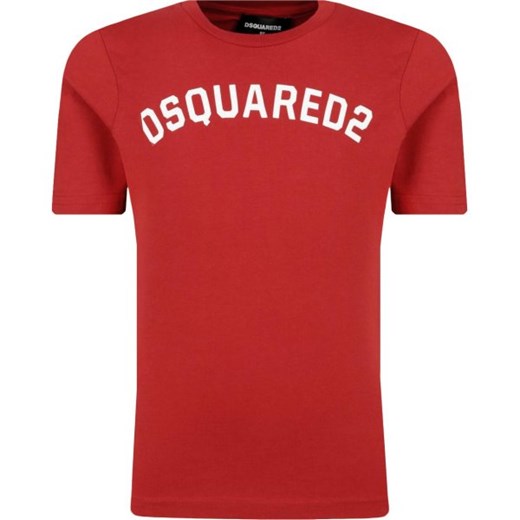 Dsquared2 t-shirt chłopięce z krótkim rękawem czerwony letni 