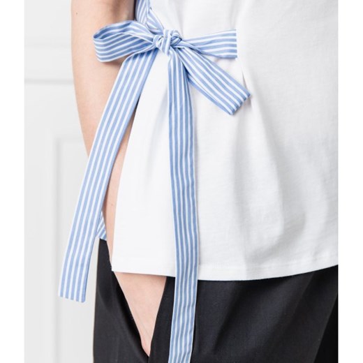 Bluzka damska Max & Co. z krótkimi rękawami z okrągłym dekoltem 