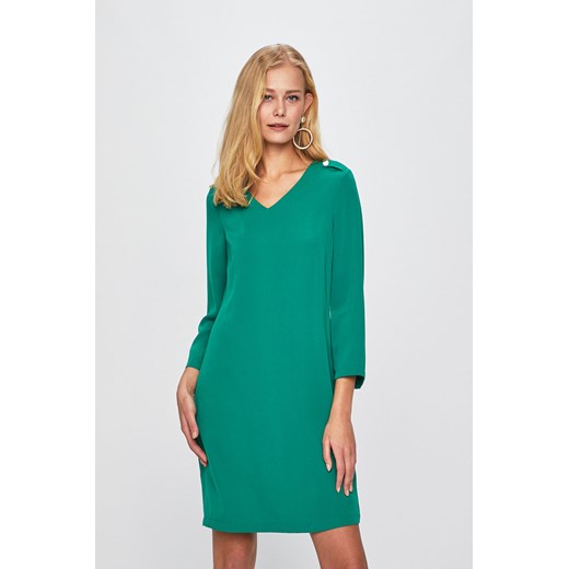 Sukienka SILVIAN HEACH bez wzorów zielona casual z długim rękawem 