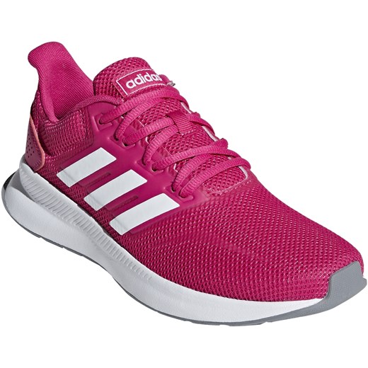Buty sportowe damskie Adidas dla biegaczy w stylu młodzieżowym różowe tkaninowe 
