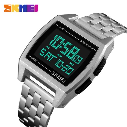Zegarek męski SKMEI 1368 elektroniczny silver Skmei  uniw crystalove.pl