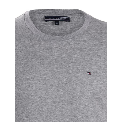 T-shirt męski Tommy Hilfiger szary z krótkim rękawem bez wzorów 