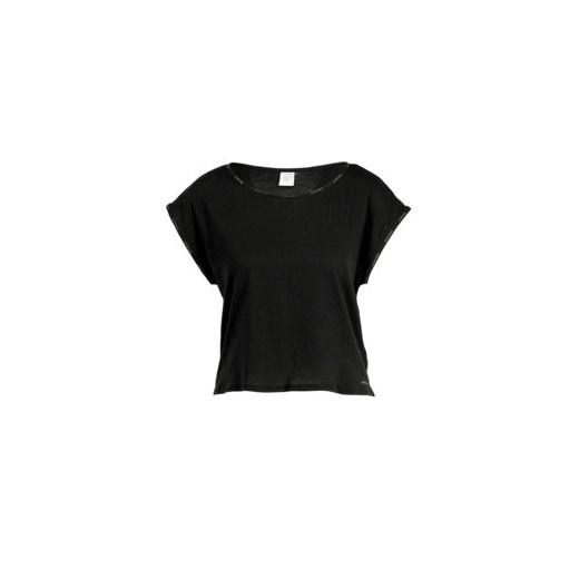 Bluzka damska Calvin Klein z krótkim rękawem czarna gładka 