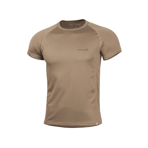 T-shirt męski Pentagon brązowy z krótkimi rękawami 