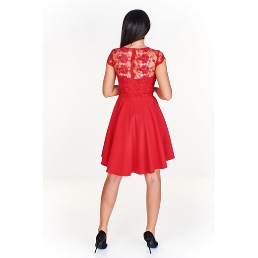 Sukienka bez rękawów na randkę mini balowe koronkowa elegancka