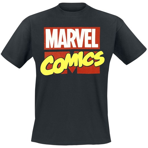 T-shirt męski Marvel czarny z krótkim rękawem młodzieżowy 